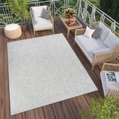 Tapis Tapiso Verano Gris Intérieur Plein air Jardin Terrasse Balcon Tapis Taille - 80x150
