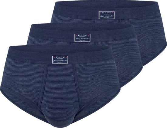ESGE Lot de 3 slips pour hommes avec fermeture sur le devant - Jeans à fines côtes