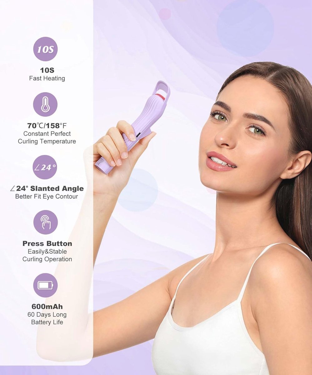 Goedkoopste Verwarmde Wimperkruller voor Langdurige Perfecte Wimpers – Draagbaar en Oplaadbaar