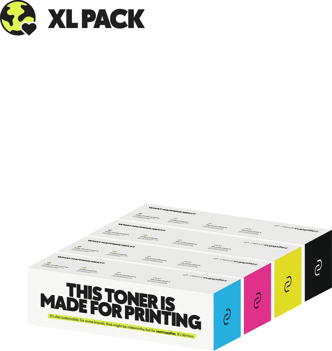 Multipack Oki C532 (Zwart/Cyaan/Magenta/Geel). Originele toners, circulair.
