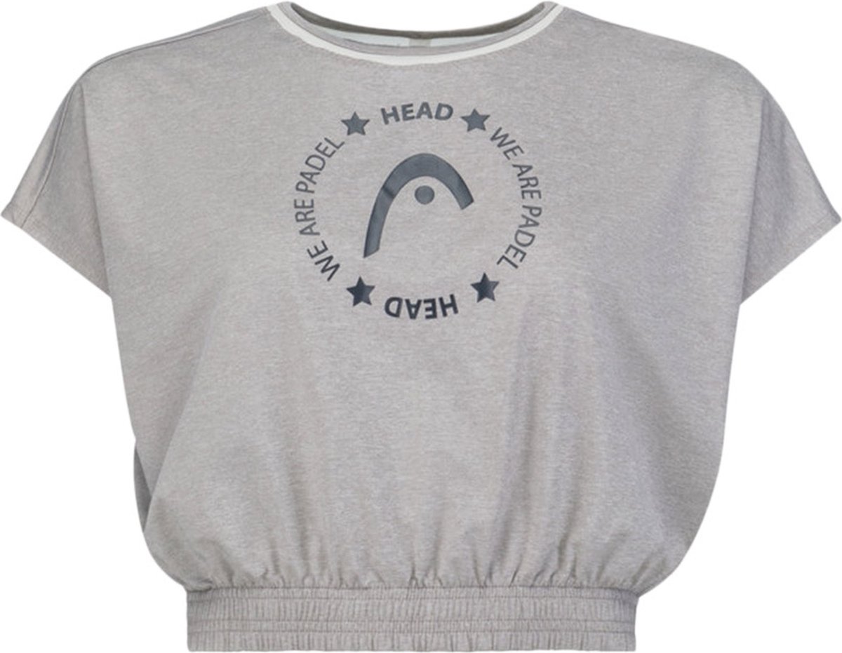 Head Racket Padel Crop T-shirt Met Korte Mouwen Grijs L Vrouw