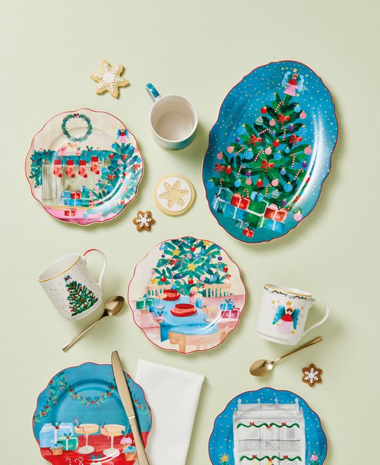 Didiseaon Christmas Wooden Serving Dish