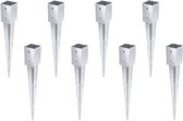 Bol.com Alberts 8 x inschroefmof voor ronde of vierkante houten palen thermisch verzinkt 91 x 91 mm totale lengte 750 mm aanbieding