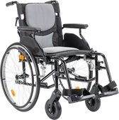 Sky Ergo lichtgewicht rolstoel met in hoogte verstelbare handvatten en comfort bekleding - Lekvrije PU banden - Opvouwbaar / inklapbaar - Zitbreedte 46 cm