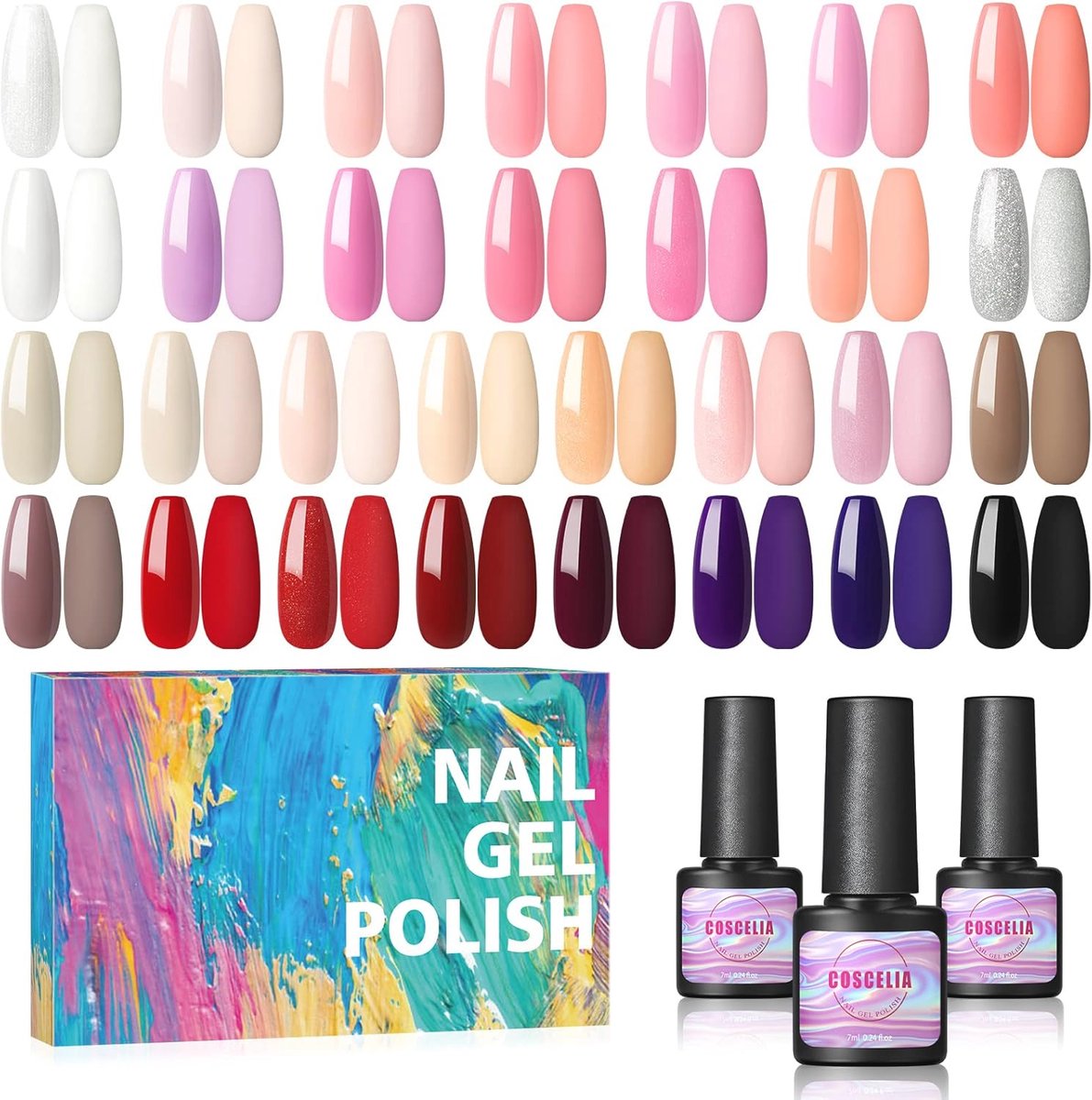 Goedkoopste UV Gelnagellakset met 30 Kleuren - 7 ml Nagellak voor Nail Art Thuis