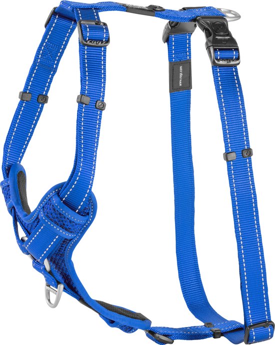 Rogz Utility Control Tuig Blauw - Hondenharnas - 60-100x2.5 cm