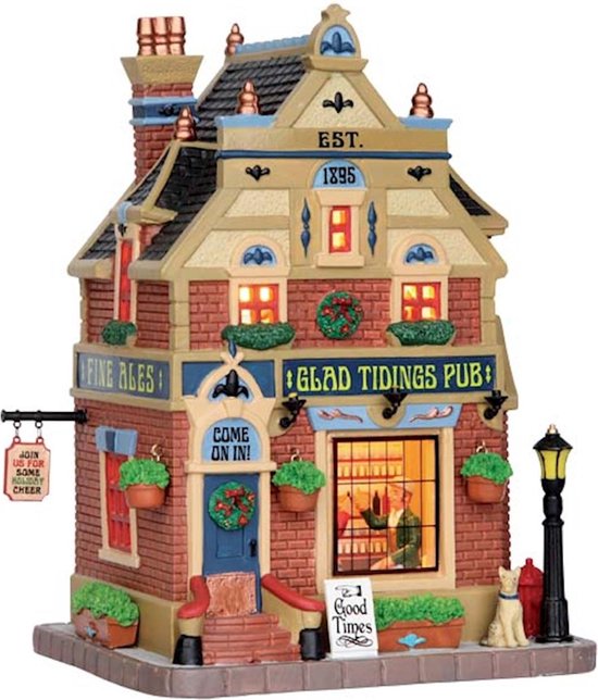 Lemax - 'Glad Tidings Pub' - Verlicht gebouw - Exclusief adapter