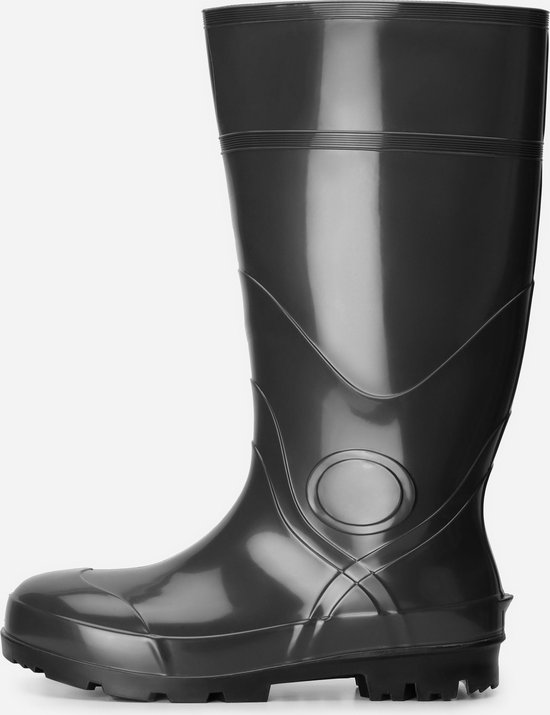 Ladeheid Dames en Heren PVC Regenlaarzen LA-959 (Zwart, 44 EU