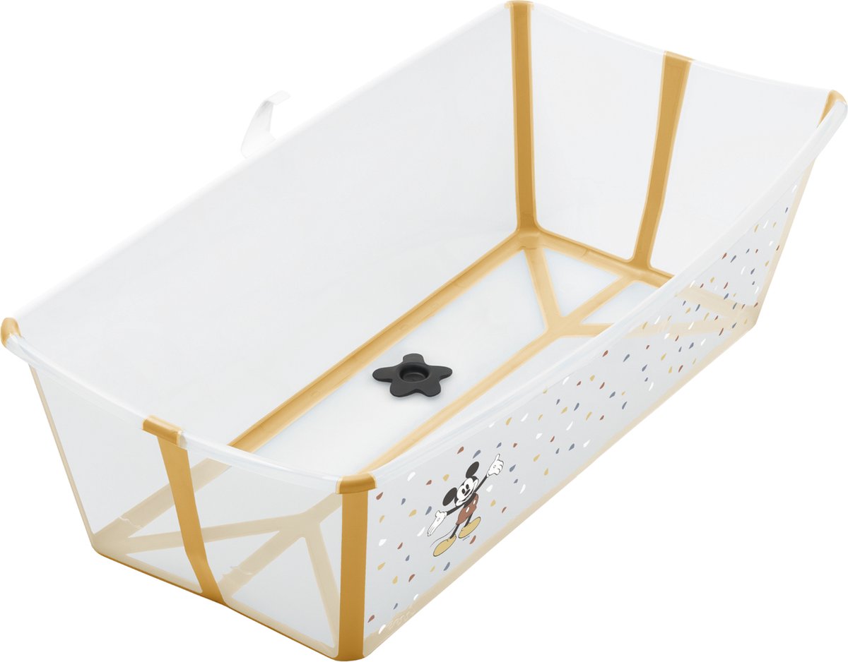 Goedkoopste Stokke Flexi Bath X-Large, Mickey Celebration - Ruim opvouwbaar babybadje - Lichtgewicht en gemakkelijk op te bergen - Handig om thuis of op reis te gebruiken - Geschikt voor kinderen van 0-6 jaar