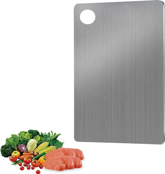 Titanium Cutting Board Planches à Découper Titane - Set De 3 - Inox SUS316/SUS304 - Antibactérien Planches Titane Cuisine