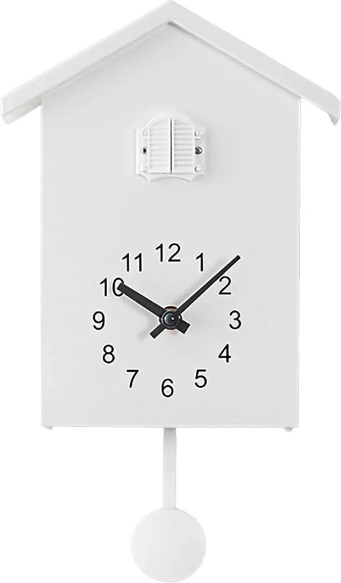 Koekoeksklok - Wanddecoratie - Wit - Met Koekoeksgeluid - Vogelhuisje- Koekoeksklok modern