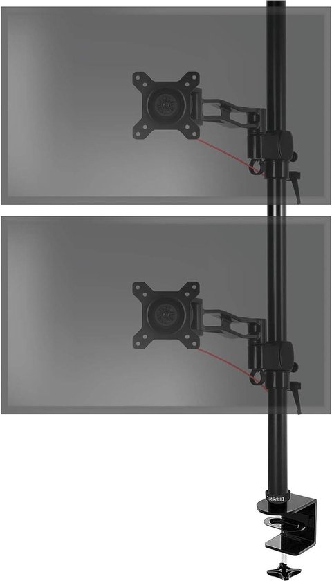 Zit- / Staand Dual Monitor Arm - Voor twee monitoren tot