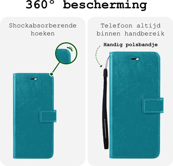 Étui adapté pour iPhone 16 Pro Max, étui de Bookcase, étui à rabat, étui de livre – Étui adapté pour iPhone 16 Pro Max, étui de livre – Turquoise
