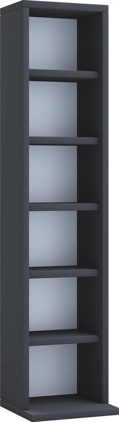Armoire CD DVD casier de meuble Elementa (Noir)