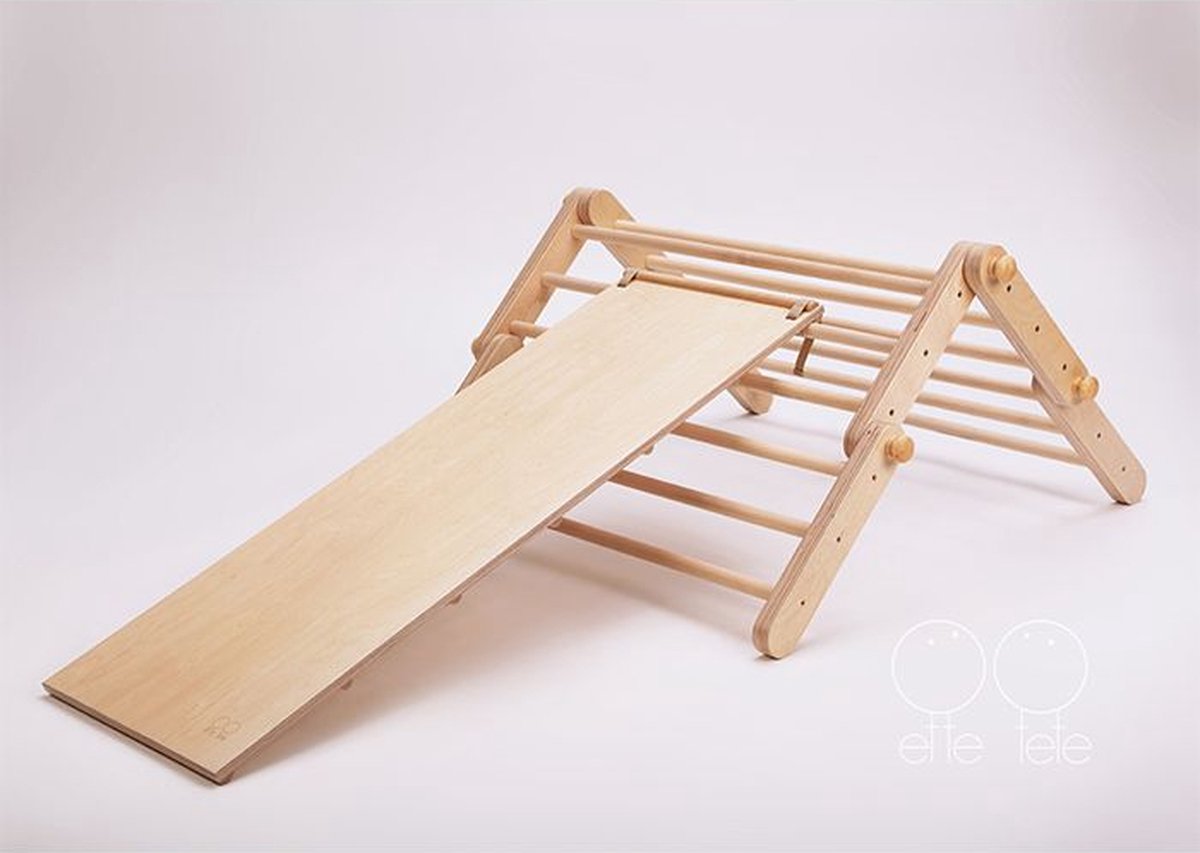 Ette Tete Houten klimrek Mopitri met glijbaan — afbeelding 8