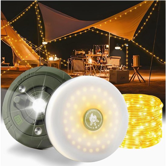 Tentverlichting 2000mAh Oplaadbare Draagbare Camping Lights- Led String Lights- Waterdichte Tuinverlichting- Verstelbare Verlichting- 10M Fairy Lights