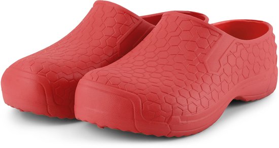 Sabots pour femmes Ladeheid - Sabots pour femmes et hommes - Légers - EVA - Sabots de jardin - Chaussures de jardin - Rouge 1841 - 37 - LA- DW-HexClosed