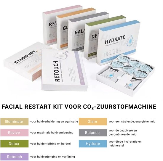 Oxygen pods Facial Illuminate Restart Kit - NG Medical Egaliseert de teint, verbetert de uitstraling van pigmentatie en bevordert huidverjonging - Bevat 6x pods, 6x gel en 6x serum voor een complete behandeling. TIJDELIJKE ACTIE PRIJS