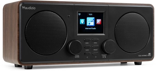 Internetradio - Audizio Foza digitale radio met Bluetooth - DAB radio en FM radio in één - Houtlook