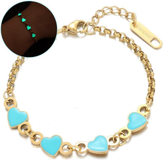 Bracelet Malinsi® pour femme - Acier inoxydable Glow or - Réglable de 17 à 20,5 cm - Bijoux Bracelets femme couleur or