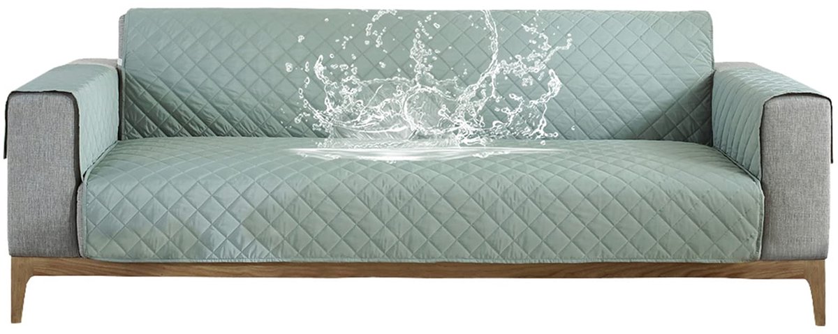 Ibenzoa Waterbestendige Bankhoes met Antislip, Ideaal voor Huishoudens met Huisdieren en Kinderen, Lichtgroen, 4-Zits