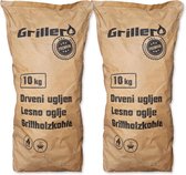20 kg Beukenhout Houtskool - Premium BBQ Kolen voor Steakhouse Kwaliteit