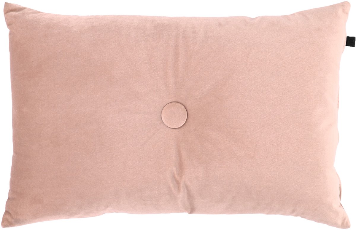 Overseas Velours Button Kussen - Rose Dust