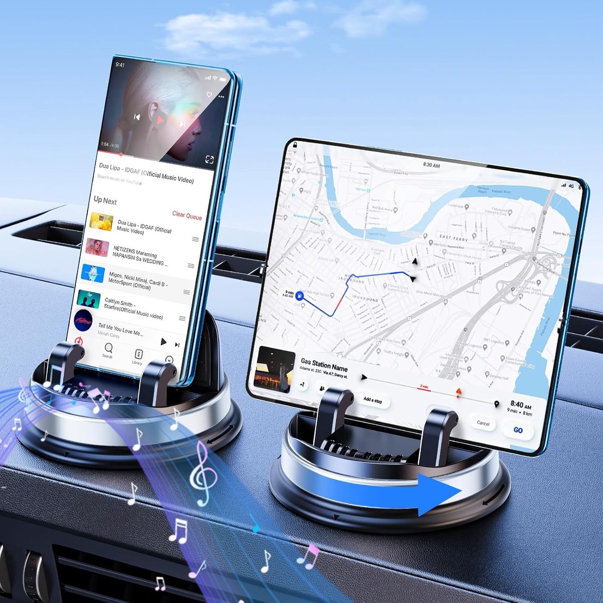 360° draaibare telefoonhouder voor auto - universele handsfree autodashboardhouder