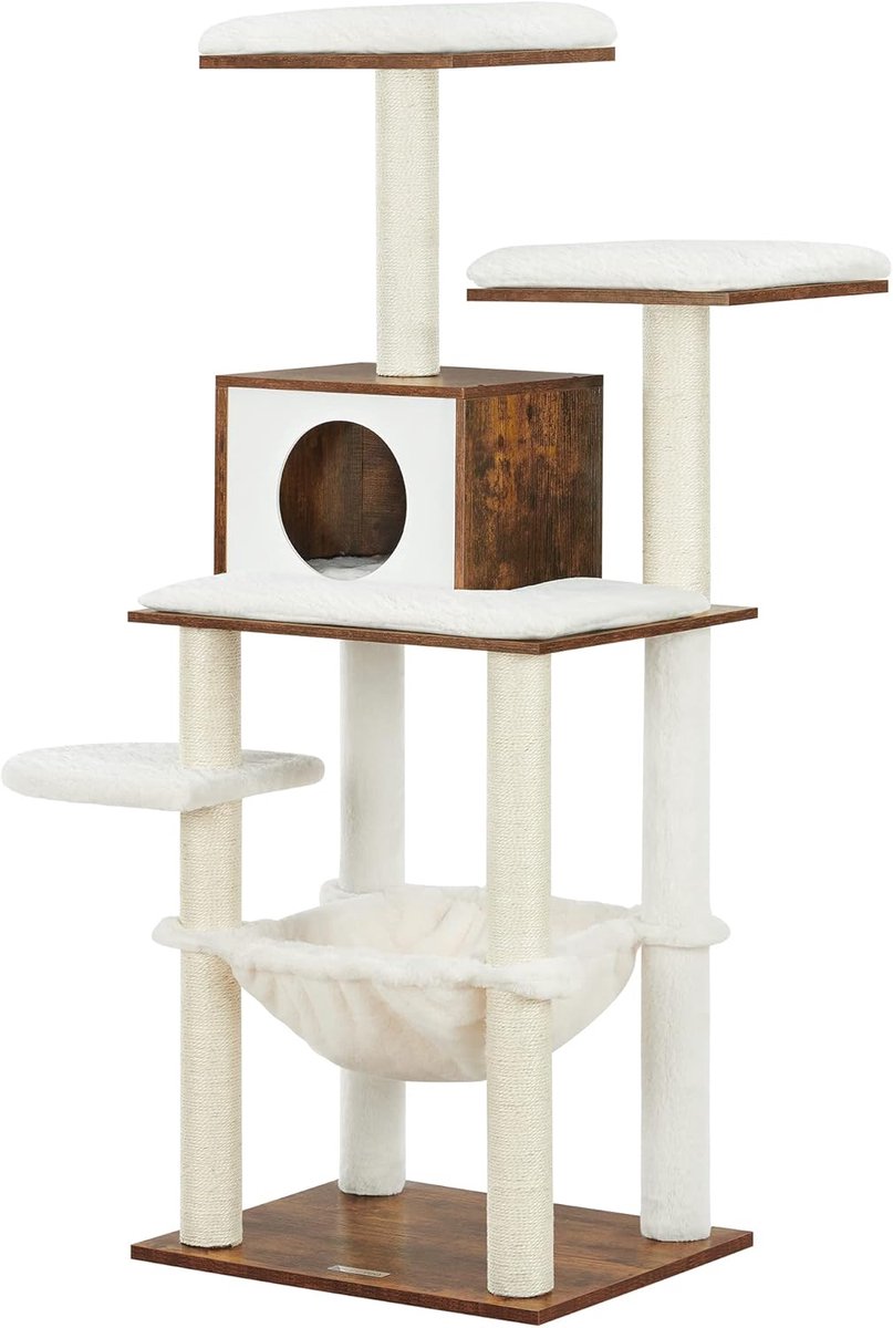 Stijlvolle Krabpaal voor Katten - Modern en Vintage Bruin