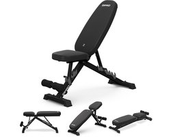 Zipro® Jacked Banc de musculation pliable multifonctionnel - Banc de musculation abdominale Fitness - Banc d'entraînement - Banc d'entraînement réglable comme banc incliné - Pour les athlètes débutants et professionnels - Durable et confortable