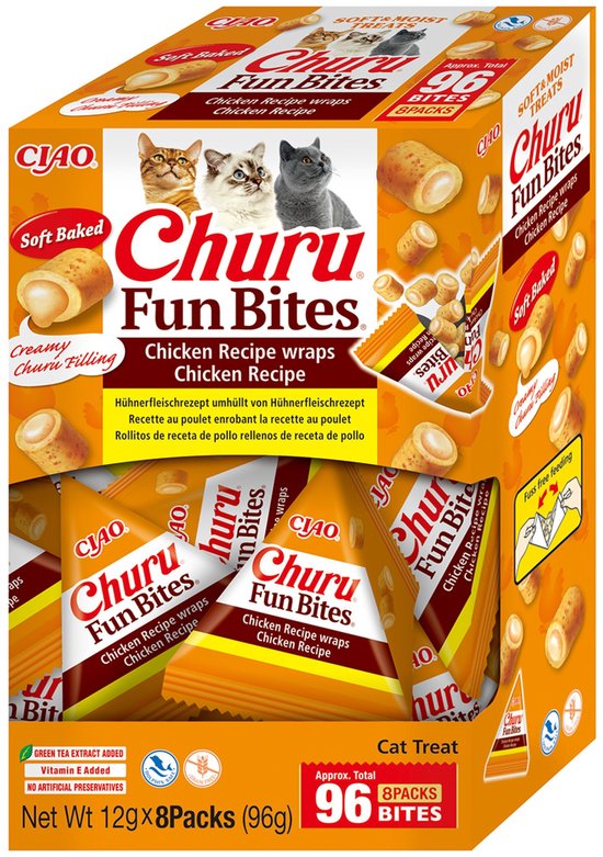 Ciao Churu Fun Bites Wraps Kattensnack Chicken 8 x 12 gr