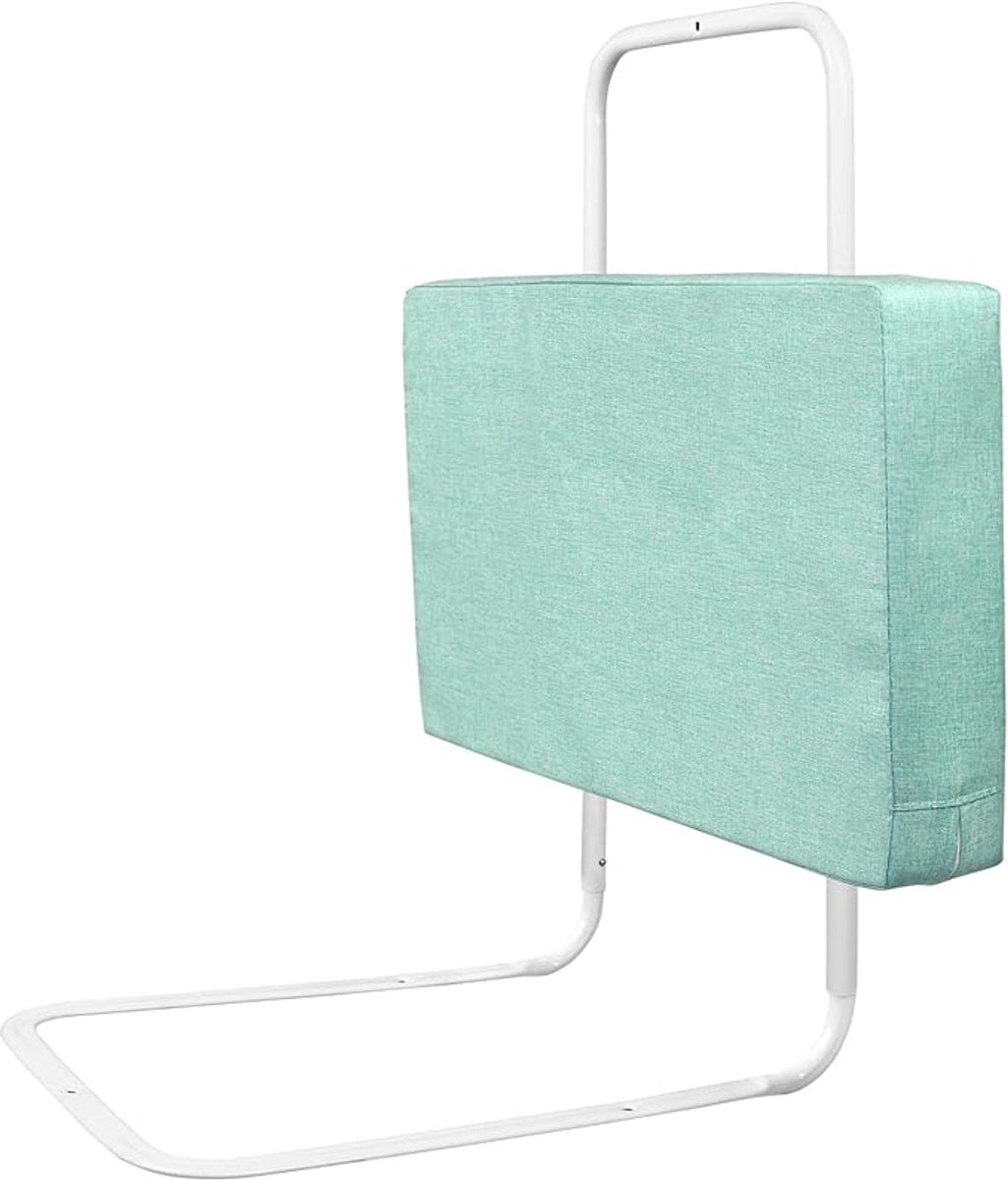 NAIZY bedhek baby 60cm bedhek 5-gaats in hoogte verstelbaar uitvalbeveiliging wasbaar rits kinderbedhek voor familiebed en ledikant, 60cm groen