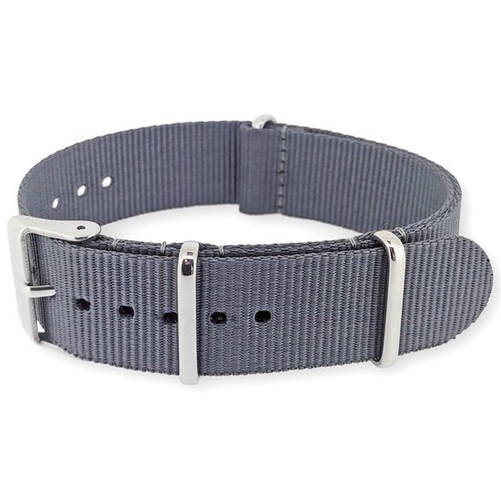 Deluxe Nylon Nato Horlogeband Zwart Groen Gestreept