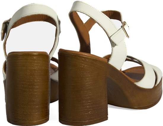 DESA Sandalen Leer Wit Vrouwen Schoenpunt: Nez ouvert Maat: 39 EU