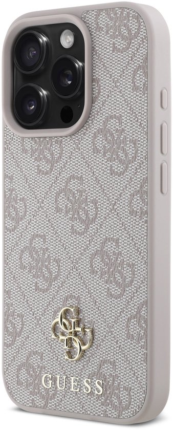 Guess 4G Metal Logo Backcover MagSafe voor de Apple iPhone 16 Pro Max - Roze