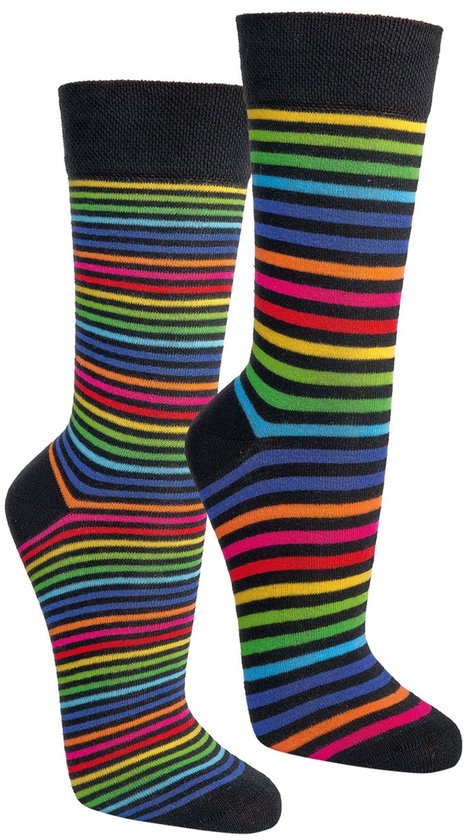 Chaussettes amusantes pour femmes 36-41 | chaussettes joyeuses pour hommes 36-41 | chaussettes joyeuses imprimées| 3 Thèmes : coloré | Pack économique de 10 paires