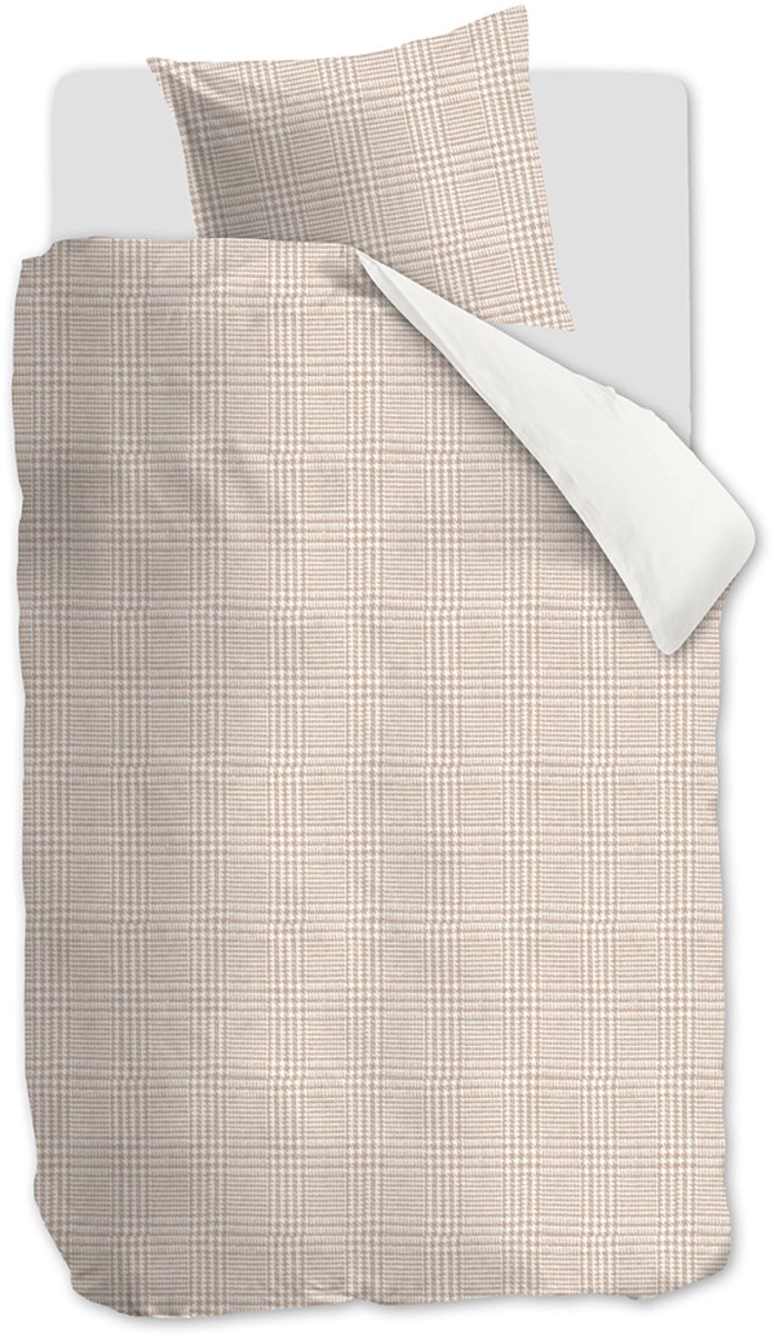 Riviera Maison Eleanor dekbedovertrek - Eenpersoons - 140x200/220 - Zand