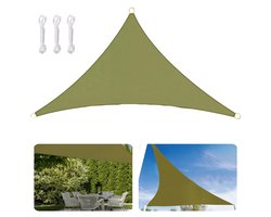 Cheqo® Driehoekig Schaduwdoek - Schaduw Doek - UV-bestendig Polyester - Groen