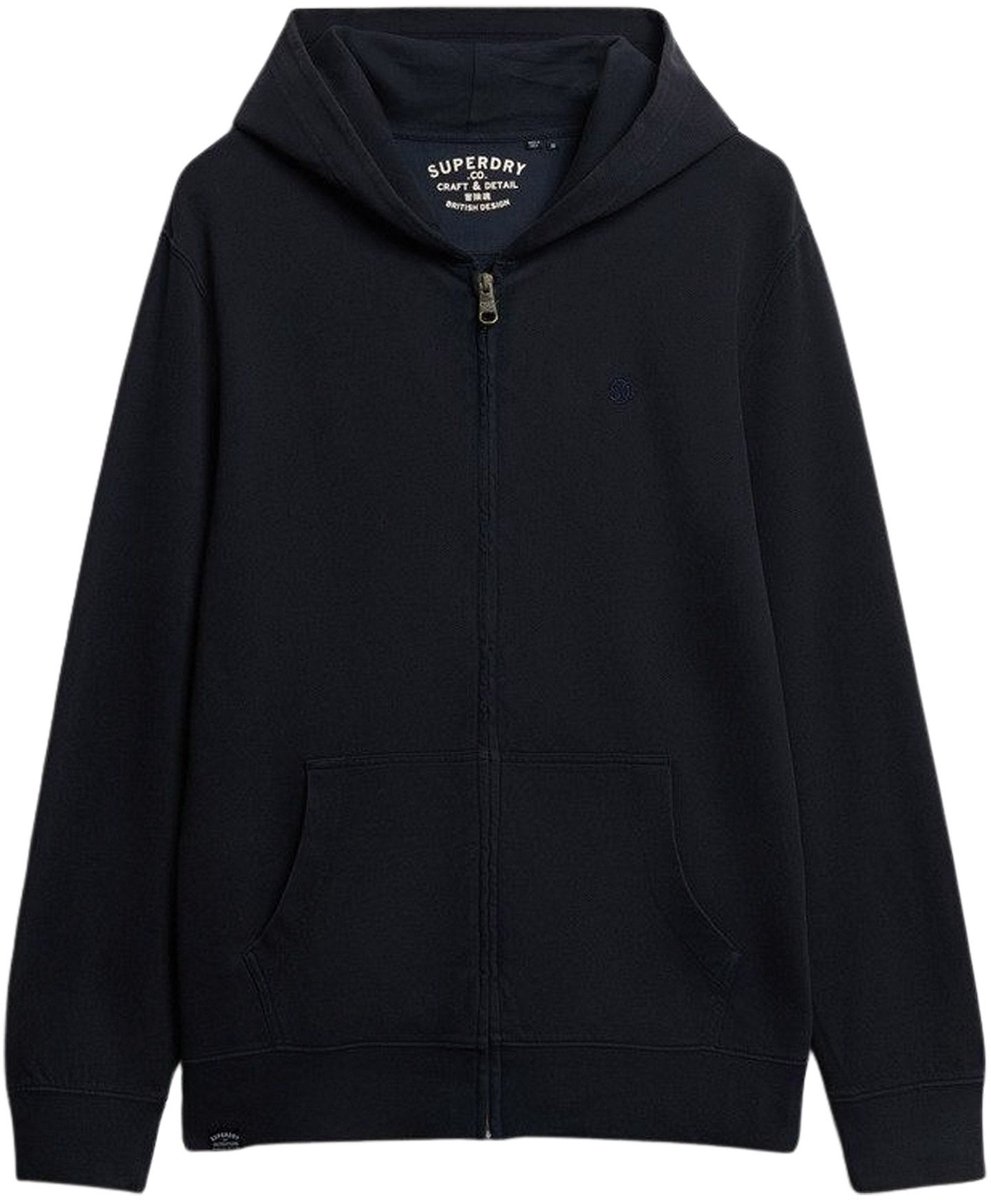 Superdry Classic Essential Ziphood Vest Heren Marineblauw