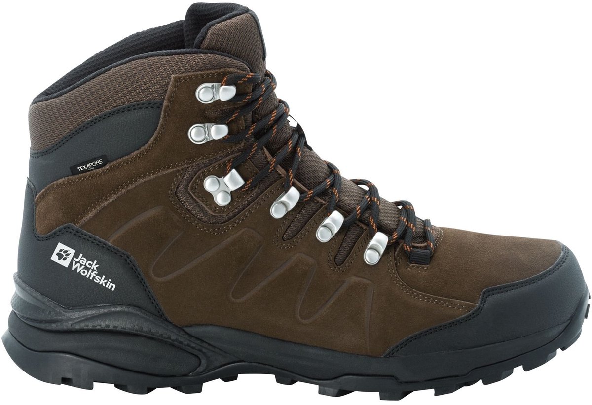 Jack Wolfskin REFUGIO TEXAPORE MID M Heren Wandelschoenen phantom Bruin
