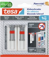 Tesa verstelbare klevende schroef voor behang en pleister, draagkracht 1 kg
