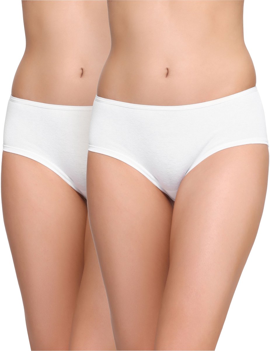 Bellivalini Dames Slip Onderbroek – Katoen – Wit (2Pack) – S – BLV-DA-36-2P