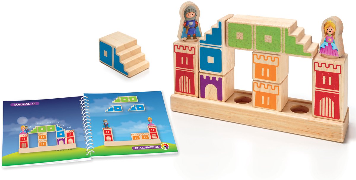 SmartGames Camelot JR. - Houten Logisch Denkspel - 48 Opdrachten - Ruimtelijk Inzicht - Educatief Solospel - Vanaf 4 Jaar — cadeau in Spellen & Speelgoed - foto 7