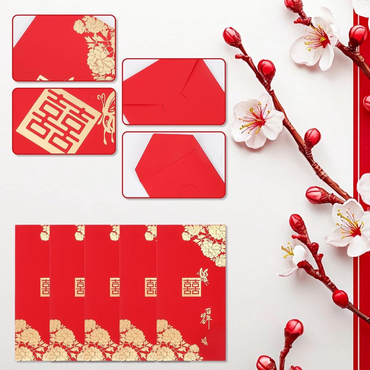 Mensen Geven Chinese Rode Enveloppen Geld Om Blij Te Zijn Met Lunar Nieuwjaar Vakantie Image265896412