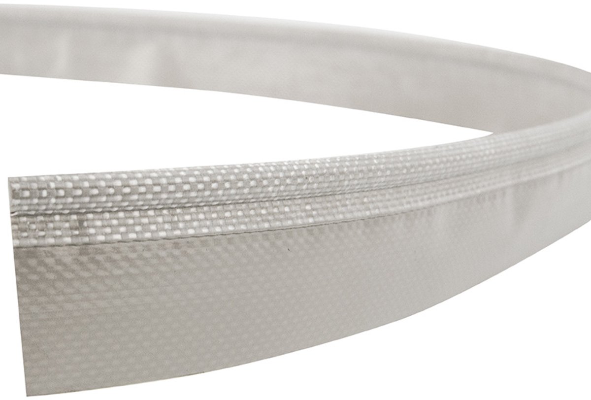 Caravanpees 7mm lichtgrijs enkele vlag