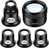 15X Draagbare Opvouwbare Vergrootglas Stand Vergrootglas Lens Loep Maatschaal Mini Drie-Vouwen Vergrootglas Pocket Lezen Vergrootglas Desktop Vergrootglas Zwart