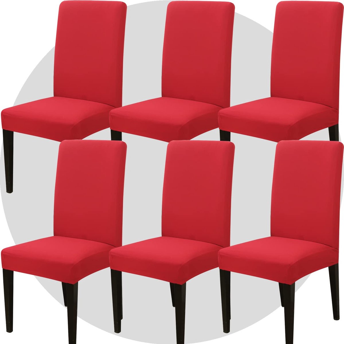 Ibenzoa® Uitgebreide Stoelhoes Set van 6 - Premium Stretchstof, Bescherming & Comfort