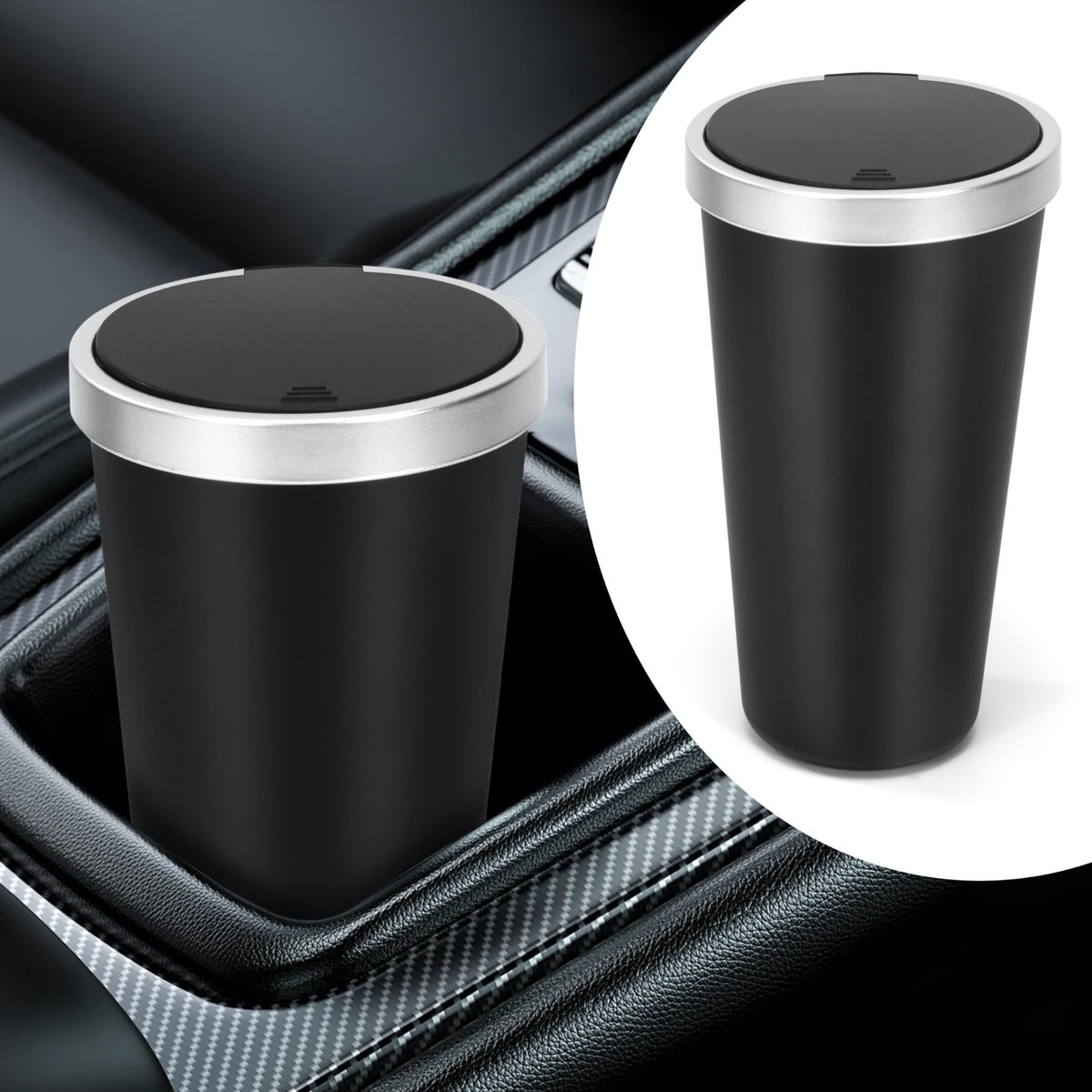 Ibenzoa® Compacte en Veerkrachtige Afvalbak voor Auto en Thuis - Waterdicht en Geurremmend