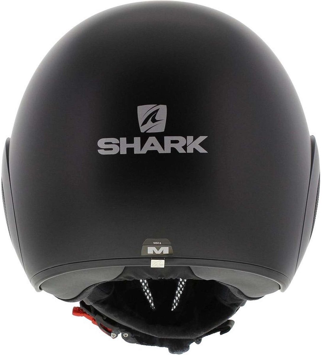 SHARK STREET DRAK BLANK Motorhelm jethelm MAT Zwart- Maat XS – foto 8