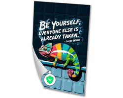 Kleurrijke kameleon met inspirerende tekst - Kameleon poster - Muurdecoratie tekst - Pop Art - Poster slaapkamer - Wanddecoratie slaapkamer - poster 40x60 cm Kleurrijke kameleon met inspirerende tekst - Kameleon poster - Muurdecoratie tekst - Pop Art - Poster slaapkamer - Wanddecoratie slaapkamer - poster 40x60 cm